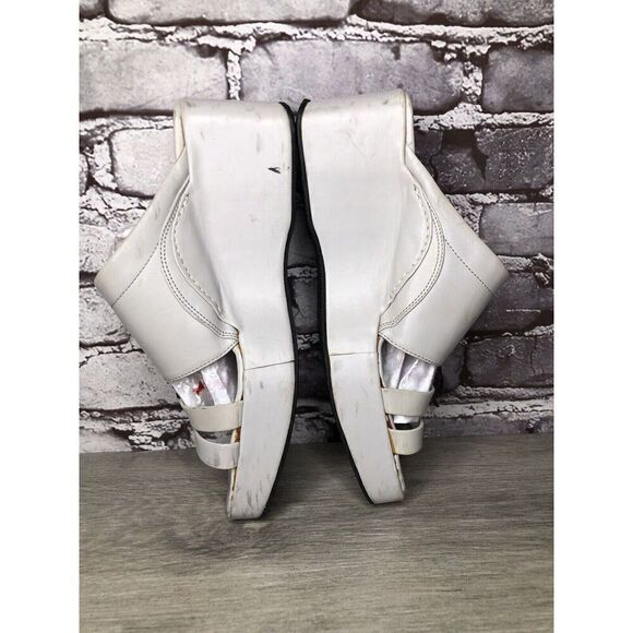 Bagnoli & Bonifacio Ivory Leather Strap Wedge Sandals Women Sz 40EU/9.5M US - Picture 15 of 16